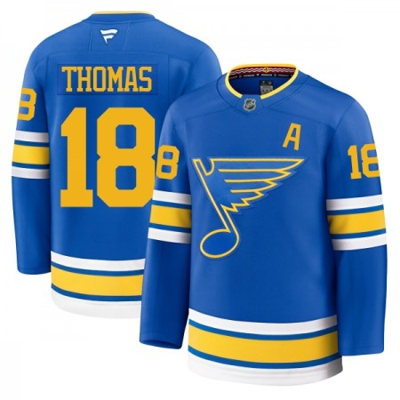 Miesten NHL St. Louis Blues Pelipaita 2025-26 Fanatics Premium Robert Thomas Koti Sininen Miesten NHL St. Louis Blues Pelipaita 2025-26 Fanatics Premium Robert Thomas Koti Sininen